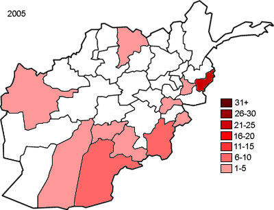 NATO Afghan combat fatalities, Mar-Oct 06