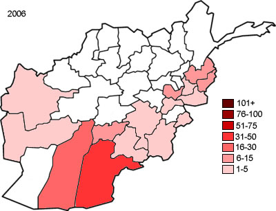 KIA per province 2006